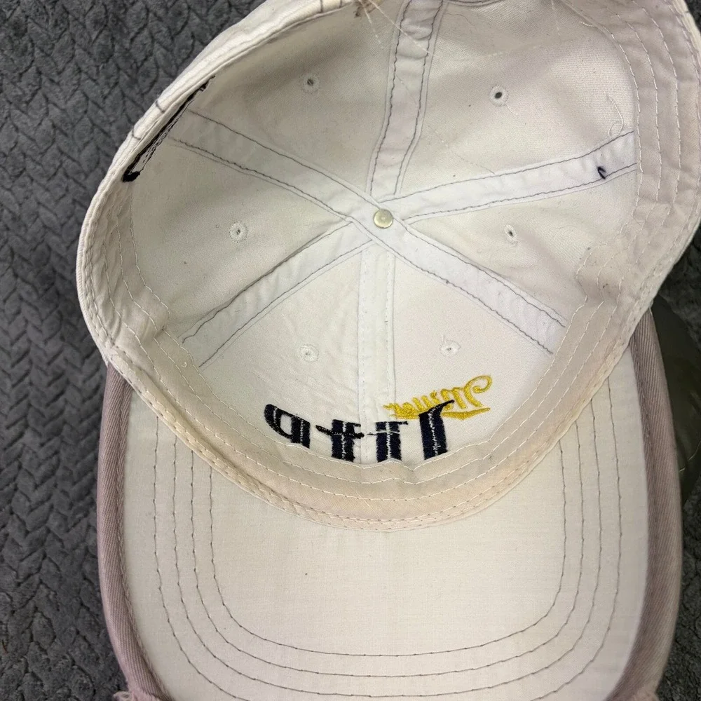 Miller Lite Beer Hat Infinity Headwear Cream Navy Embroidered Baseball Cap